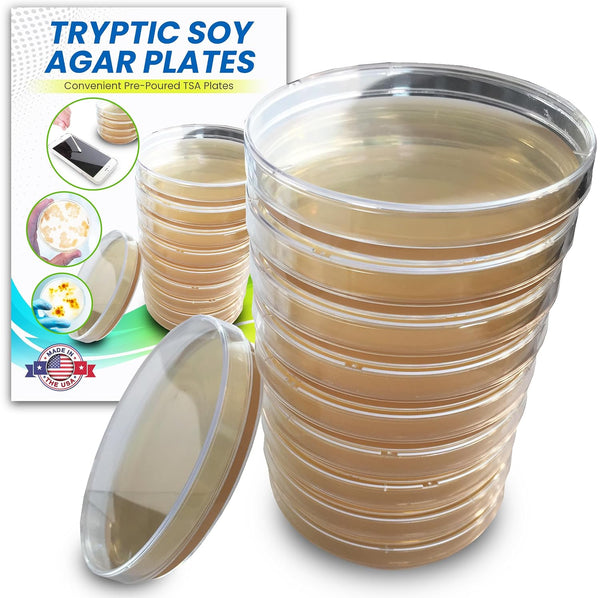 Tryptic Soy Agar (TSA) Plates by Evviva Sciences - Prepoured TSA Petri