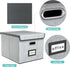 Huolewa Upgraded Collapsible File Storage Organizer Boxes with Lids, Portable Large Linen Filing Storage Boxes (Grey) -