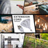 YOJOE White 8 ft Outdoor Extension Cord Multiple Outlets 3 Prong - 16/3 SJTW Waterproof Power Extension Cable