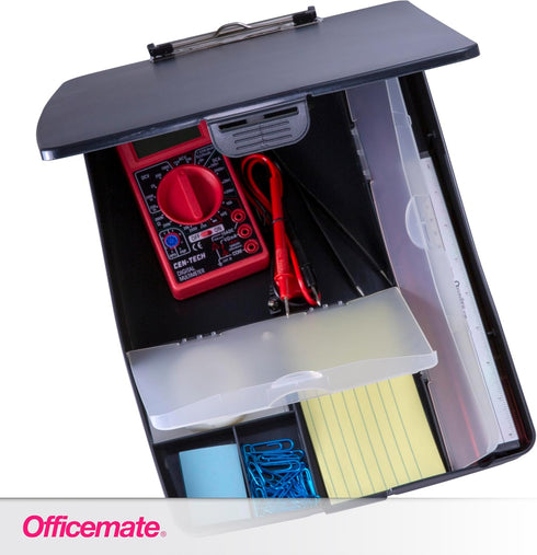 Officemate OIC Extra Storage/Supply Clipboard Box