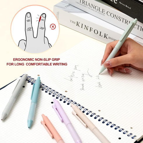 Linbsunne Ballpoint Pens Medium Point 1mm Black Pen with Super Soft Grip Ball Point Pen for Men Women Retractable Pens (18-pack) by Linbsunne