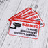 Video Surveillance 8 Pack Warning Sign Sticker Decal, Camera Alarm System, 2.5 x 3.5 inch, UV Protected