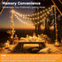 2 Pack 66ft 200LED 8 Solar String Lights Outdoor Waterproof Total Modes Twinkle Lights Solar Fairy Lights for Patio