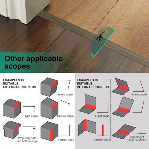 VLKAVIVA Walnut,0.8 10ft) Flexible Wall Corner Protector Molding Trim, Peel and Stick Self Adhesive Wall Trim Corner