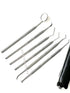 GERMAN Dental Hygiene Kit 6 Piece Dentist Tools Anti Fog Mirror Dental Scaler Tarter Scraper Dental Pick Dental Tweezers for Calculus and Tartar Removal Gum Health Teeth Cleaning