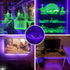 6.6FT/2M 120 395-400nm, 5V 10W LED Black Light Strip - Units LED UV Wick USB DC Flexible Blacklight Fixtures