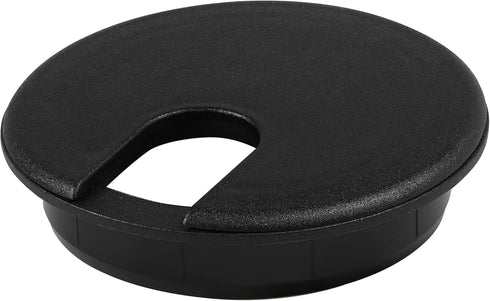5 Pack Rok Hardware 3" (76mm) Black Round Computer Desk Table Port Wire Cable Organizer Hole Cover Grommet