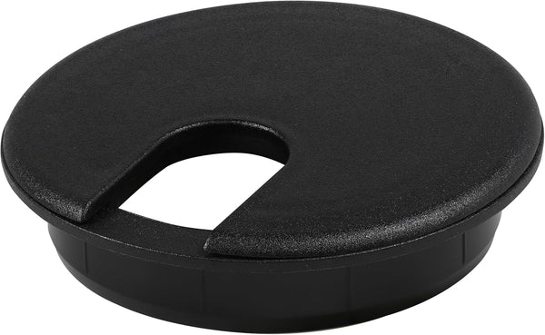 5 Pack Rok Hardware 3" (76mm) Black Round Computer Desk Table Port Wire Cable Organizer Hole Cover Grommet