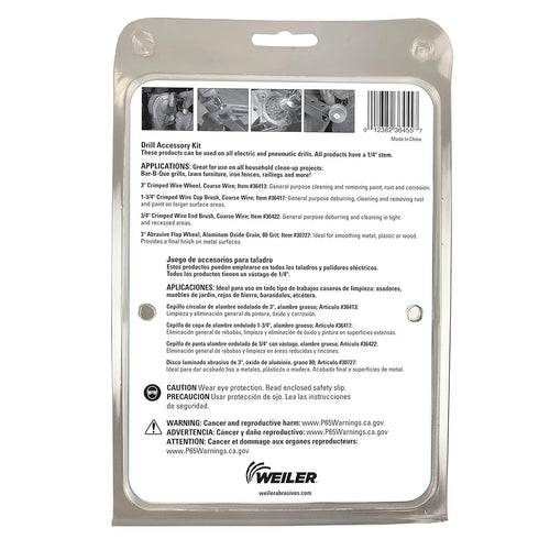 Weiler 36455 Die Grinder/Drill Accessory Kit, 4 Piece