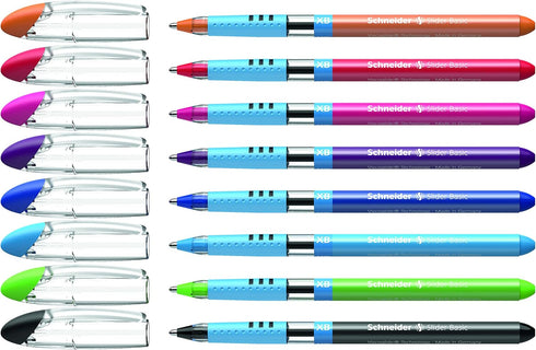 Schneider Slider Ballpoint Pen, Stick, Extra-Bold 1.4 mm, Assorted Ink and Barrel Colors, 8/Pack by Schneider