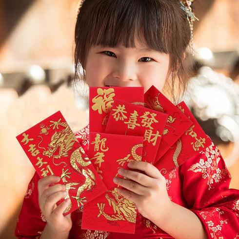 LIOOBO Chinese Red Envelopes: Lunar New Year of Money Envelopes, 2024 Chinese New Year Spring Festival Supplies (L-001 36Pcs) by LIOOBO