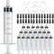 60 Pack 5ml Plastic Syringes, Separate Sterile Packaging, Without Needle, for Scientific Labs Measurement