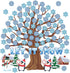Tatuo 125 Pcs Classroom Tree Bulletin Board Set, 47 x 46 Inch Tree Background with Owl Leaves Dot Cutouts