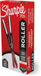 SHARPIE Rollerball Pen, Arrow Point (0.7mm) for Bold Lines, Red Ink, 12 Count