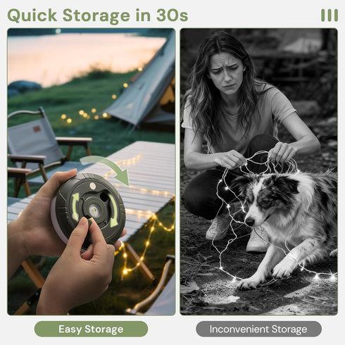 4 1 32.8FT 8 L LOHAS LED Upgraded Camping String Lights, in Quick Recovery Waterproof Camping Lights, with Lighting