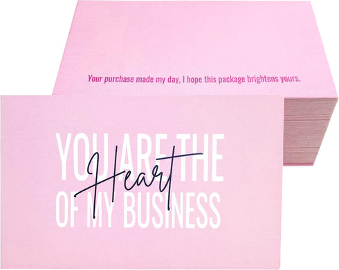RXBC2011 Thank you Cards you are the Heart of my business Cards