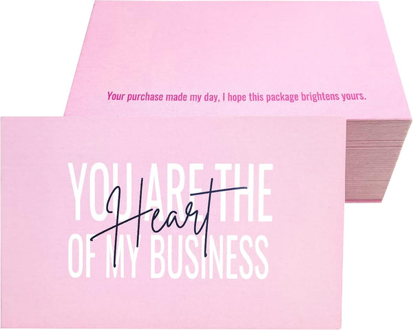 RXBC2011 Thank you Cards you are the Heart of my business Cards