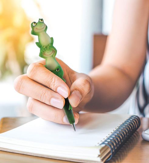 Planet Pens Three Wise Frogs Novelty Pen - Cute Fun & Unique Ballpoint Pen for Kids & Adults