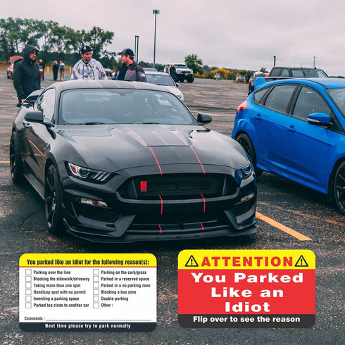 PARTH iMPEX You Parked Like an Idiot Business Cards - Pack of 100 Bad Parking Cards, 3.5"x2"