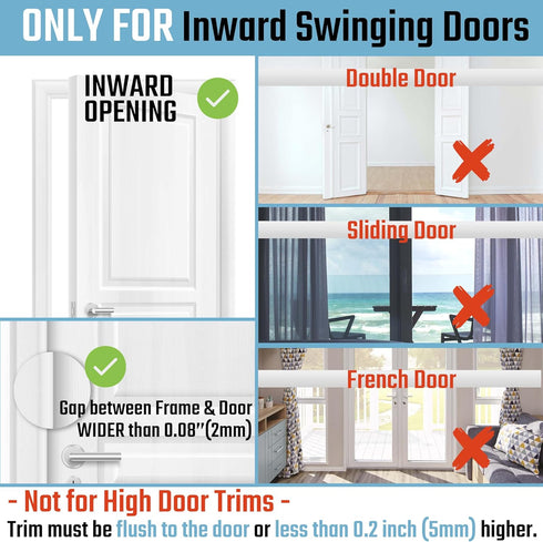 GreaTalent 2PACK Home Security Door Reinforcement Lock Childproof, Add High Security to Home Prevent Unauthorized