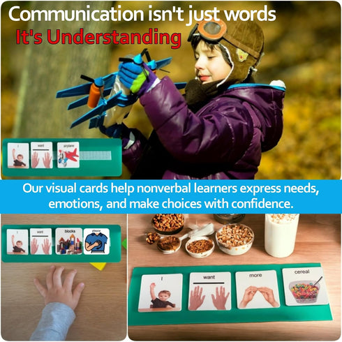 Smile4Autism 2"x2" Large Loose Visual Picture Cards, Receptive and Expressive Language, Speech Articulation Therapy