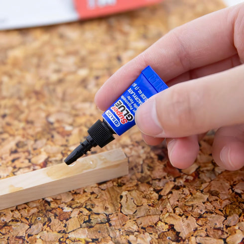 BAZIC Single Use Super Glue 1g/0.036 Oz, Mini Tube Clear Adhesive Fluid for Office & Home Improvement (6/Pack)