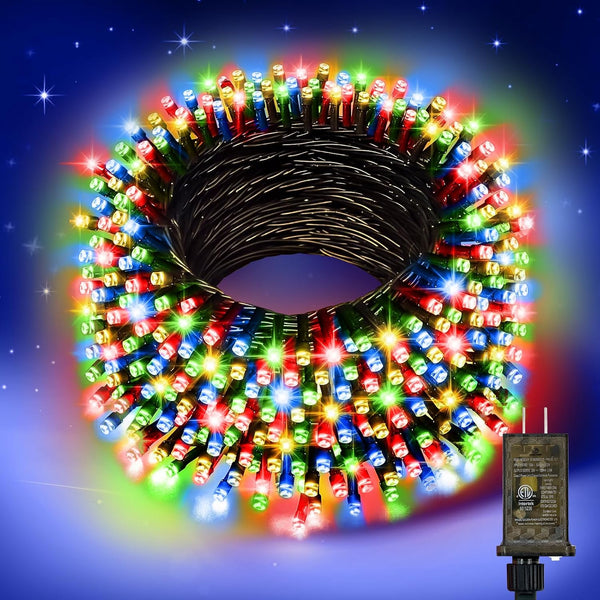 Nisocy 200 LED 4 Color Christmas String Lights, Multicolor Fairy Lights with