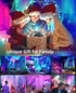 Northern Lights Projector with Plasma Ball Lamp, White Noise, Music Speaker, Alarm Clock & Remote, Stargate Astronaut