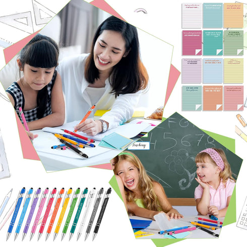 Yaomiao 24 Pcs Funny Sarcastic Gifts Set, Sarcastic Pens, Funny Notepads with Complaining Quote, Humorous Sticky Note