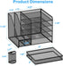 Desk Organizer with File Holder, 5-Tier Paper Letter Tray with Sliding Drawer and 2 Pen Holders, Mesh for Office