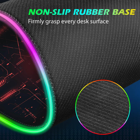 ToLuLu RGB Gaming Wireless Charging Mouse Pad, 10 Light Modes LED Mouse Pad, Extended Large Desk Mat for Gaming