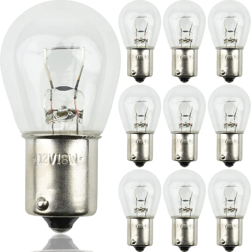Diximus Pack of 10 Bulbs 1141 S8 - Low Voltage Landscape Light Bulbs 12V 18W
