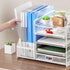 Marbrasse Desk Organizer with File Holder, 5-Tier Paper Letter Tray Organizer with Drawer, White Mesh Desktop Storage
