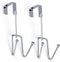 DecorRack 2 Pack Chrome Over The Door Hooks, Heavy-Duty Hanging Storage Hook Rack, Stylish Design