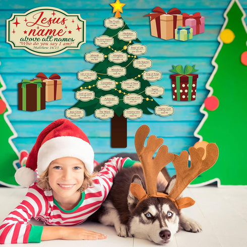 Geyee 31 Pcs Christian Bulletin Board Sets | Names of Jesus Christmas Bulletin Board Decor
