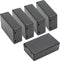 LeMotech 5 Pieces Plastic Project Box - ES Junction Case for Electronic Project, Black 3.15 x 1.97 x 1.02 inch