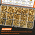420 PCS M2 M3 M4 M5 Female Thread Knurled Nuts, Brass Threaded Insert Assortment Kit
