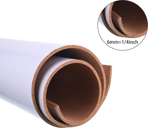 SUNGIFT Cork Board Roll 1/4" Thick, 50"x16" Self-Adhesive Bulletin Boards with 100 Push Pins
