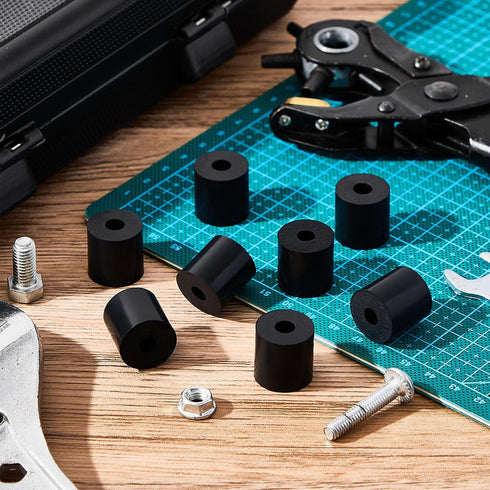 Fabbay Multi Purpose Rubber Spacer, Black Rubber Bushings 3/4 Inch OD x 1/4 Inch ID (32 Pcs)