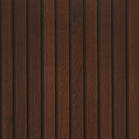 FunStick Brown Slats Wood Wallpaper Peel and Stick Removable Walnut Wood Contact