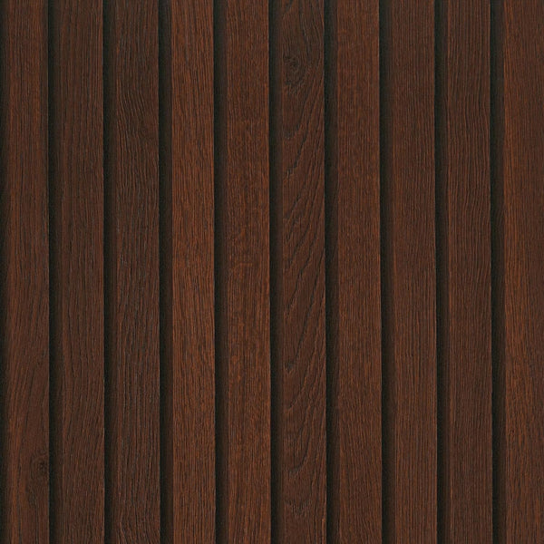 FunStick Brown Slats Wood Wallpaper Peel and Stick Removable Walnut Wood Contact