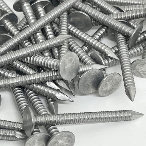 1.75”-Ring Shank Aluminum Roofing Siding Nails - Vinyl & Aluminum Siding Secure Holding Nails (250)