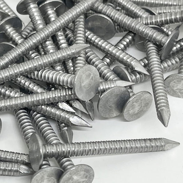 1.75”-Ring Shank Aluminum Roofing Siding Nails - Vinyl & Aluminum Siding Secure Holding Nails (250)