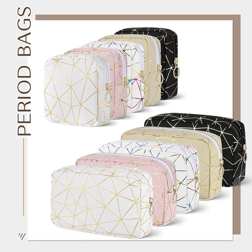 Small-5.1") Likesing Sanitary Napkin Storage Bag, Leather Portable Period Bag for Girls Women, Sanitary Napkin Period