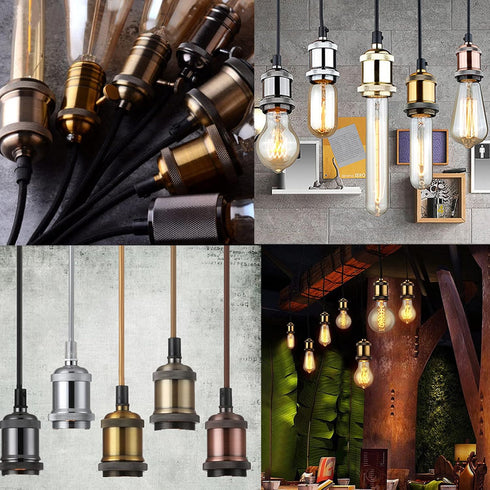 5pcs E26 Bulb E26 E27 Bulb Bulbs 5pcs) REXTiN Vintage Lamp Socket Pendant Socket Vintage Holders Ceramic for DIY