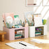 Marbrasse Pen Organizer with 2 Drawers, Multi-Functional Holder for Desk, 5 Compartments + Drawer for Office