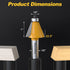 22.5 1/2 Inch 1 Inch Trimming Degree Chamfer Router Bit with Bearing, Shank, Cutting Length, Carbide Tipped Woodworking