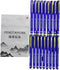 Fengtaiyuan B10P18 Blue Gel Ink Rollerball Pens, 1.0mm Bold Point, Quick-Drying Ink, 18-Piece Box (Blue-1.0mm-18 count)