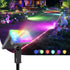 1 Pack Solar Outdoor Lights Waterproof IP67,Spotlights 6 Colors Changing+10 Lighting Modes