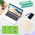 Leather Mouse Pad with Stitched Edge, Micro-Fiber Base, Non-Slip Waterproof, 8x11 Inch, Milky White